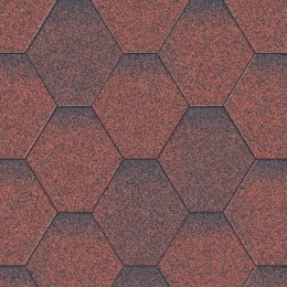 Битумная черепица Акваизол Красная микс